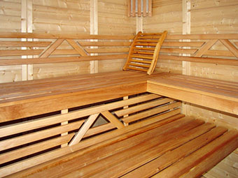 Innenansicht der Sauna