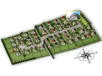 Lage von Ferienhaus Sonnenschein im Ostseepark Glowe